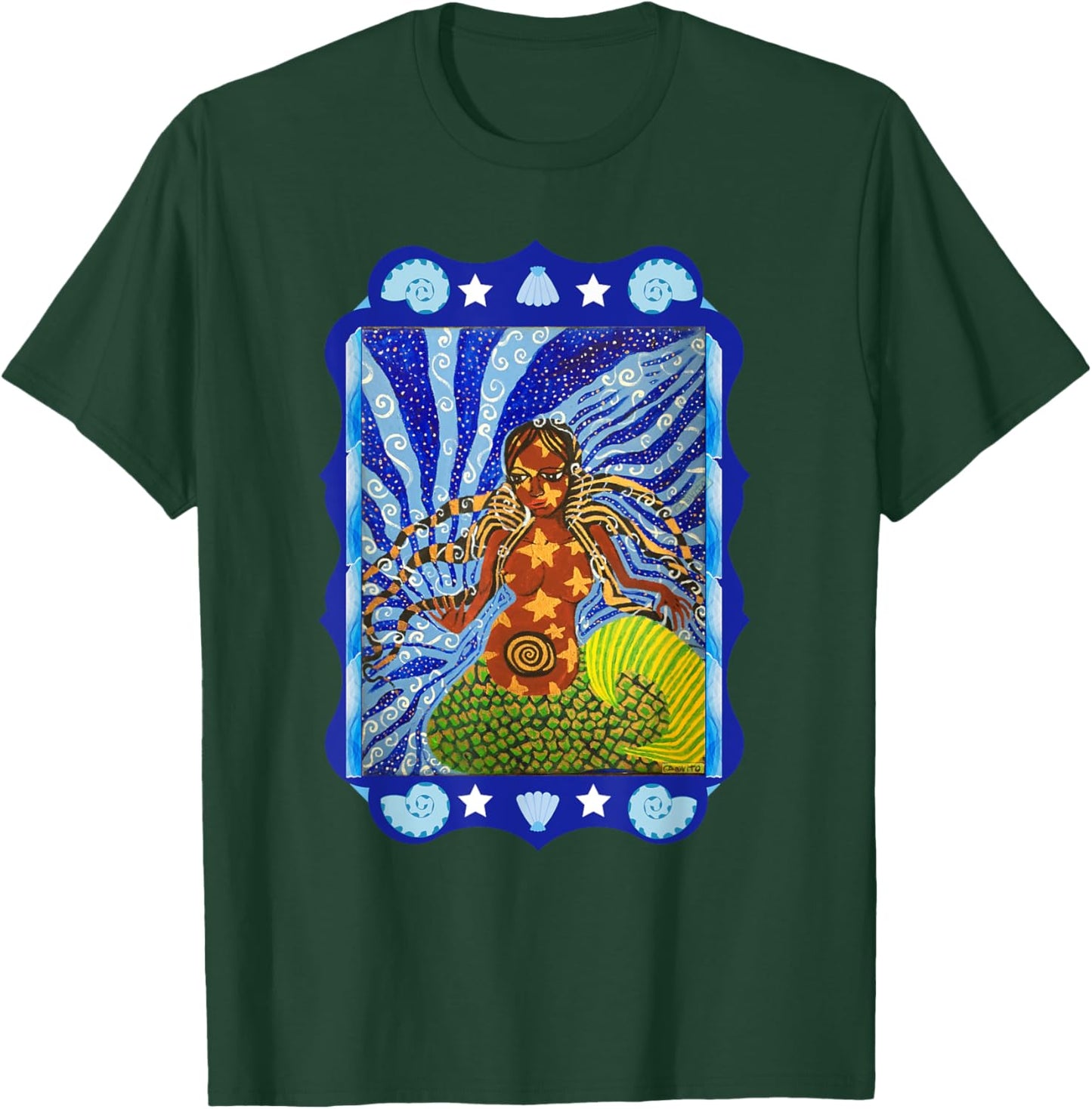 Yemaya: Mother of The Children of The Sea (Goddess) T-Shirt - T-Shirt | Forest