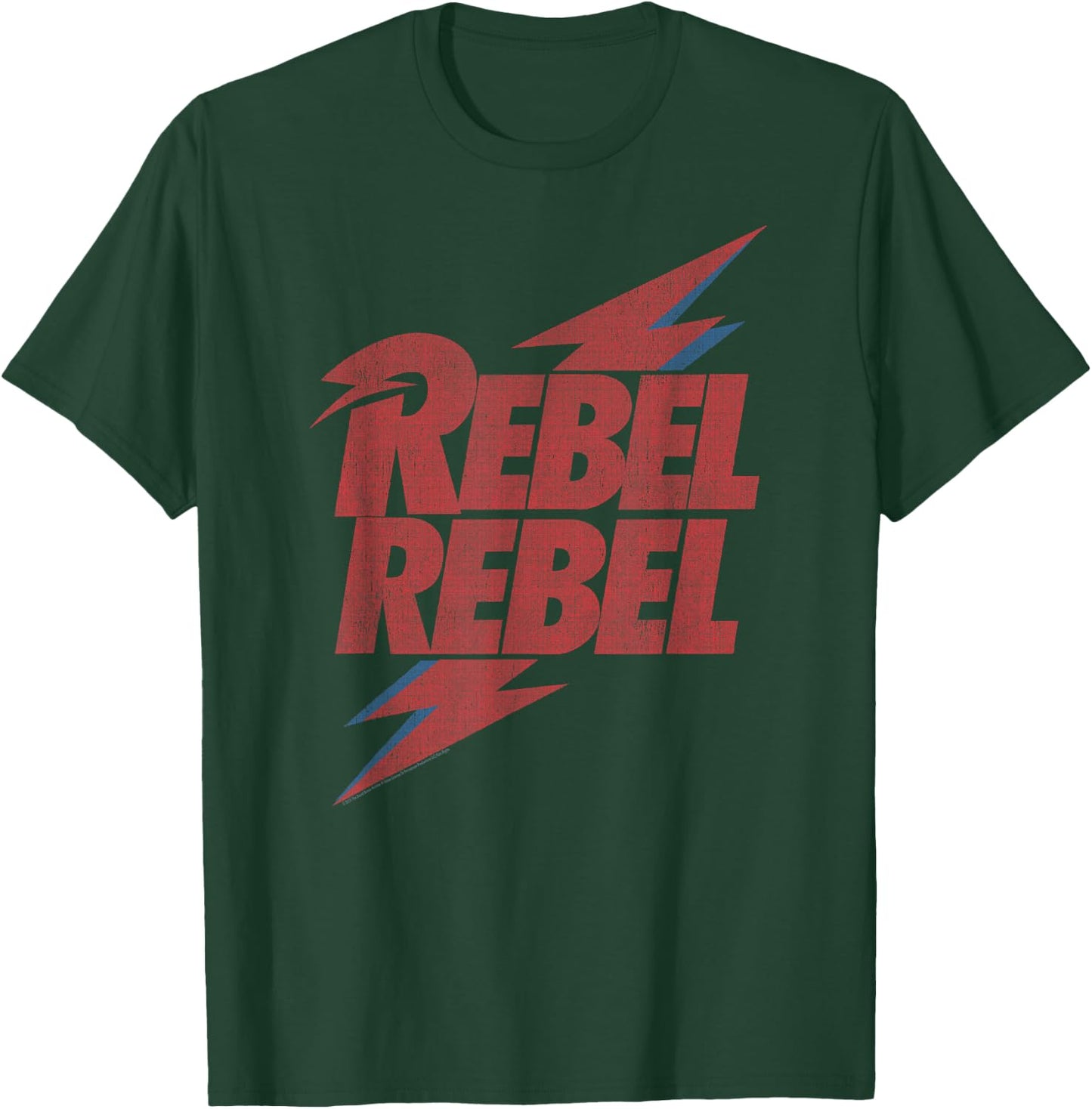 David Bowie - Rebel Rebel Lightning Lyric T-Shirt - T-Shirt | Forest