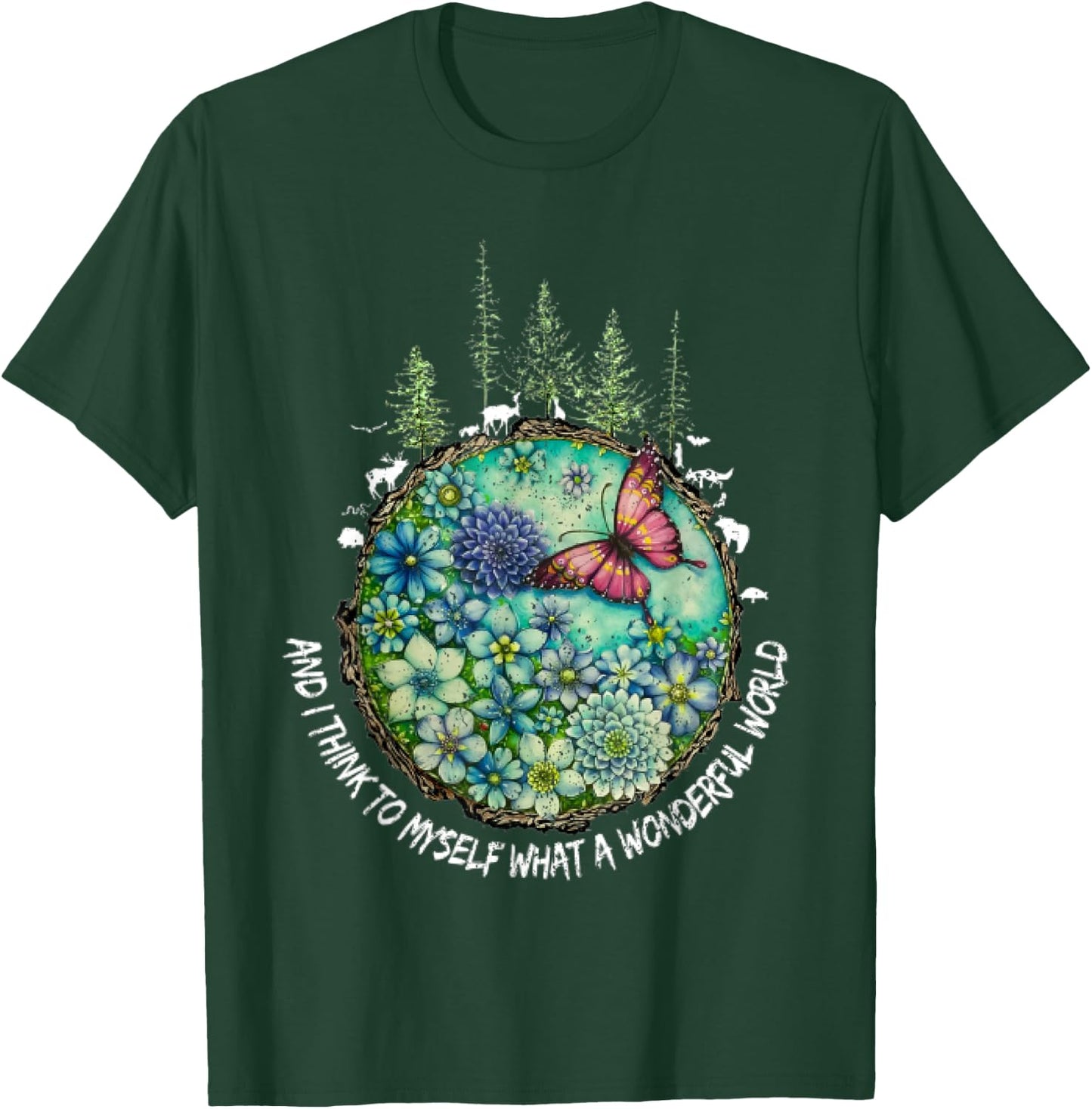 and I Think to Myself What A Wonderful World Hippie Peace T-Shirt - T-Shirt | Forest