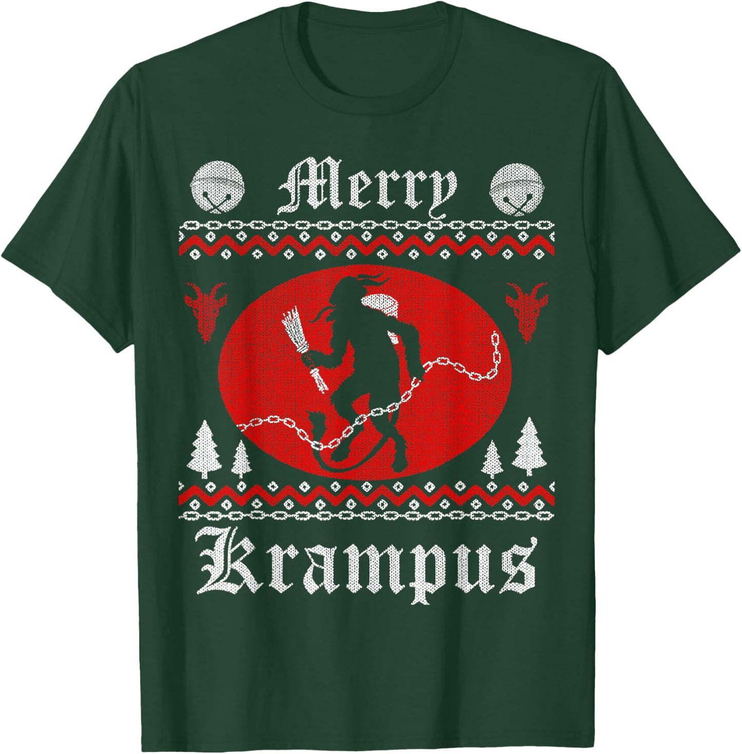 Krampus Merry Christmas Horror Evil Goth Occult Scary Devil T-Shirt - T-Shirt | Forest