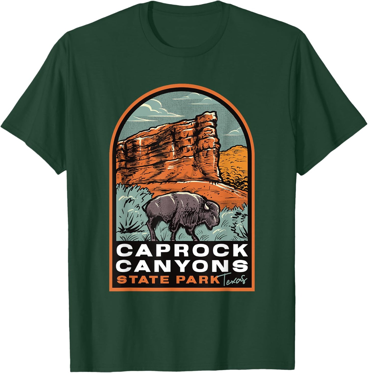 Caprock Canyons State Park Texas Vintage T-Shirt - T-Shirt | Forest