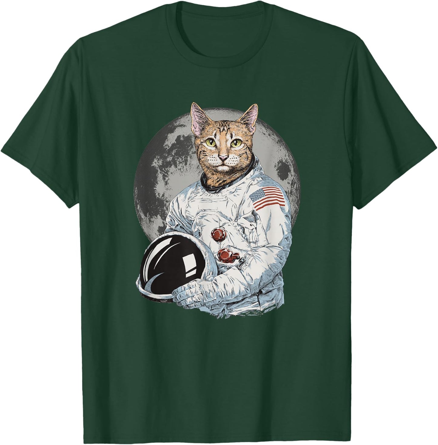 Galaxy Cat Co Cat In Astronaut Suit Funny Gift T-Shirt - T-Shirt | Forest