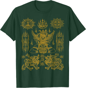 Thailand Sak Yant Tattoo Magical Thai Tattoos Thailand Gift T-Shirt - T-Shirt | Forest