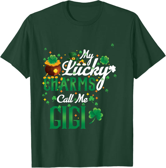 My Lucky Charms Call Me Gigi St Patricks Day Gigi gift T-Shirt - T-Shirt | Forest