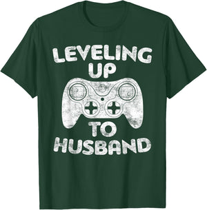 Leveling Up To Husband Shirt Married Man Wedding Newlywed T-Shirt - T-Shirt | Forest