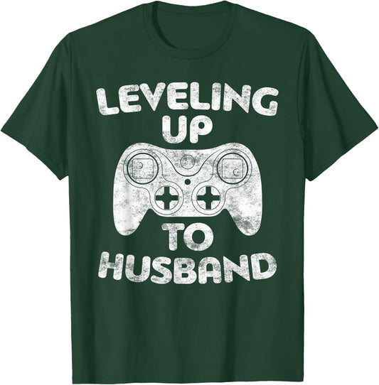 Leveling Up To Husband Shirt Married Man Wedding Newlywed T-Shirt - T-Shirt | Forest