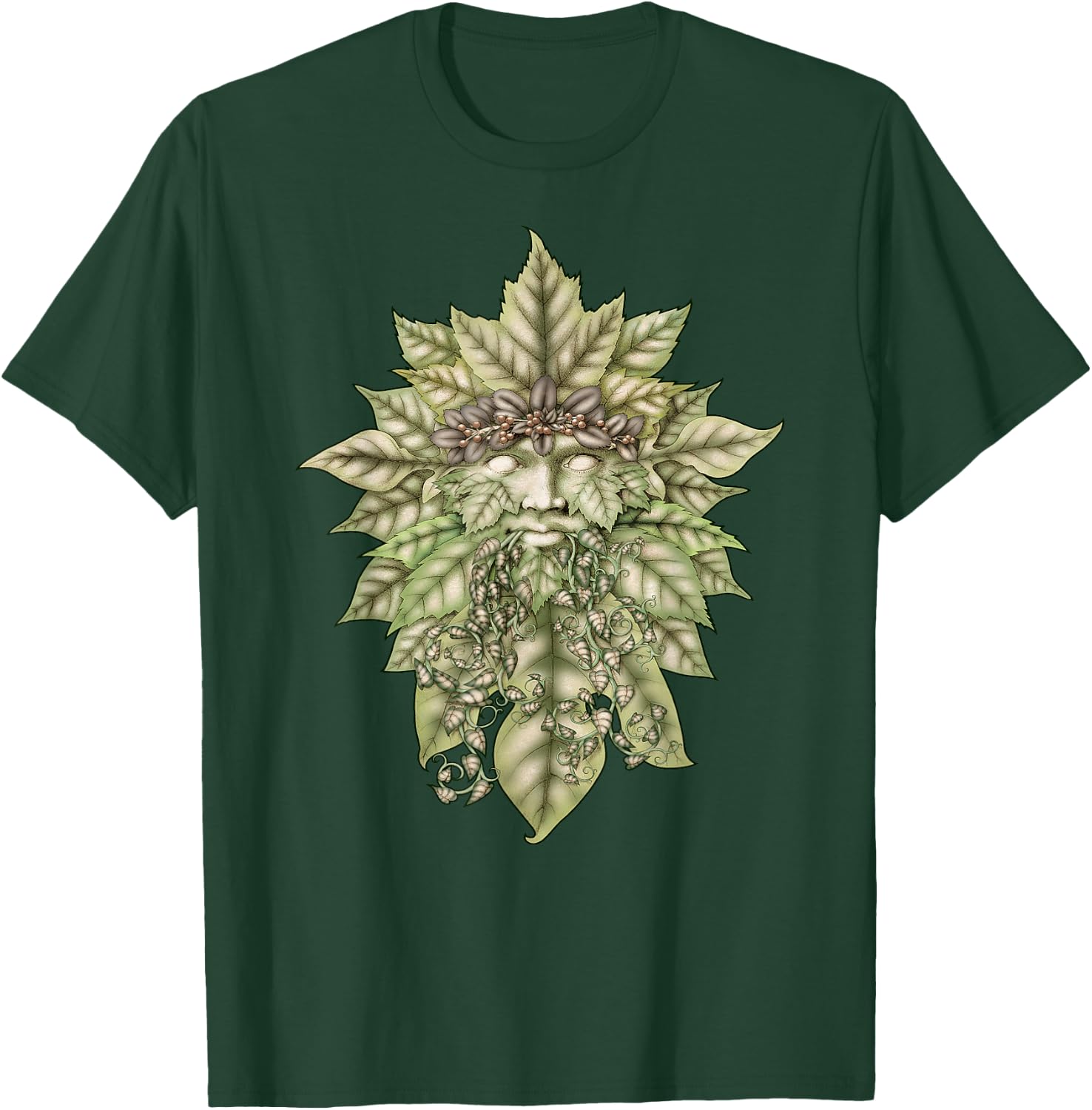 Green Man Celtic Nature Spirit T-Shirt - T-Shirt | Forest
