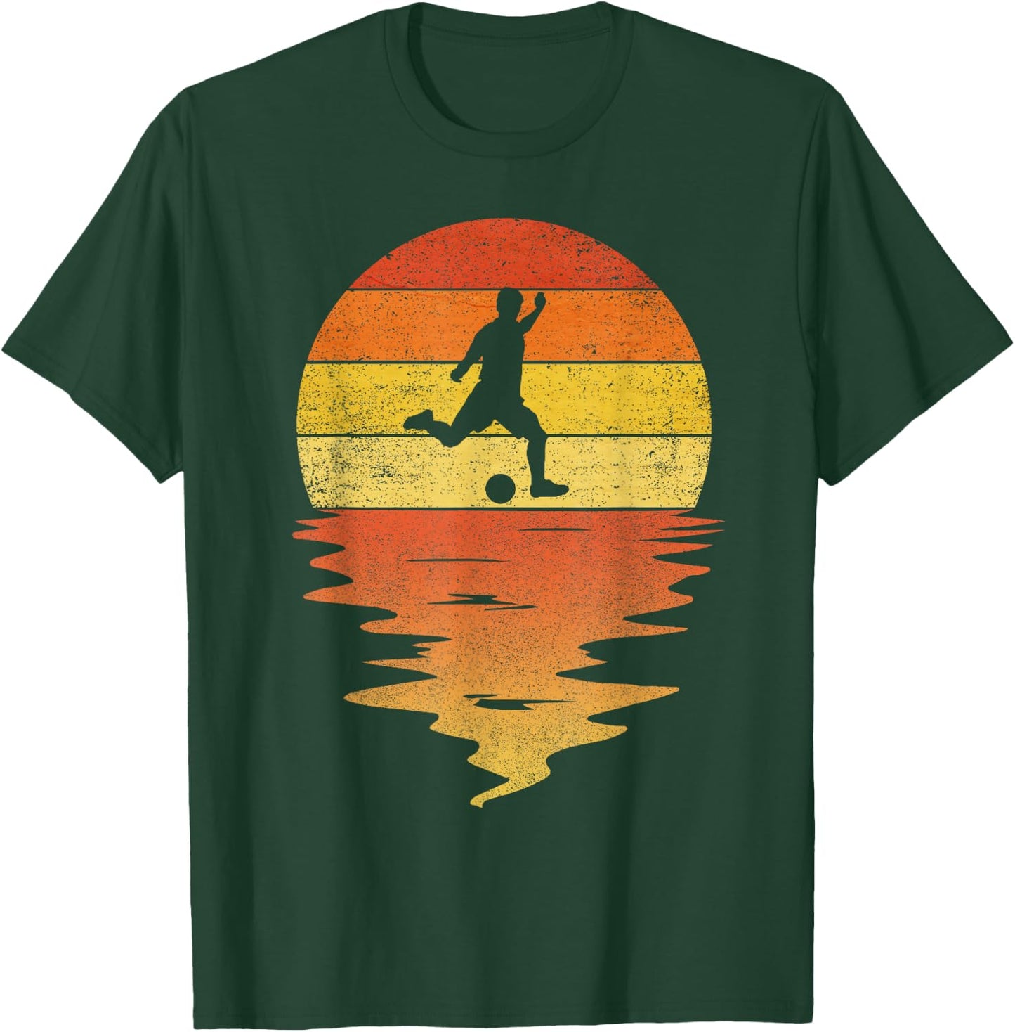 Soccer Football shirt retro sunset 70s vintage Soccer T-Shirt - T-Shirt | Forest