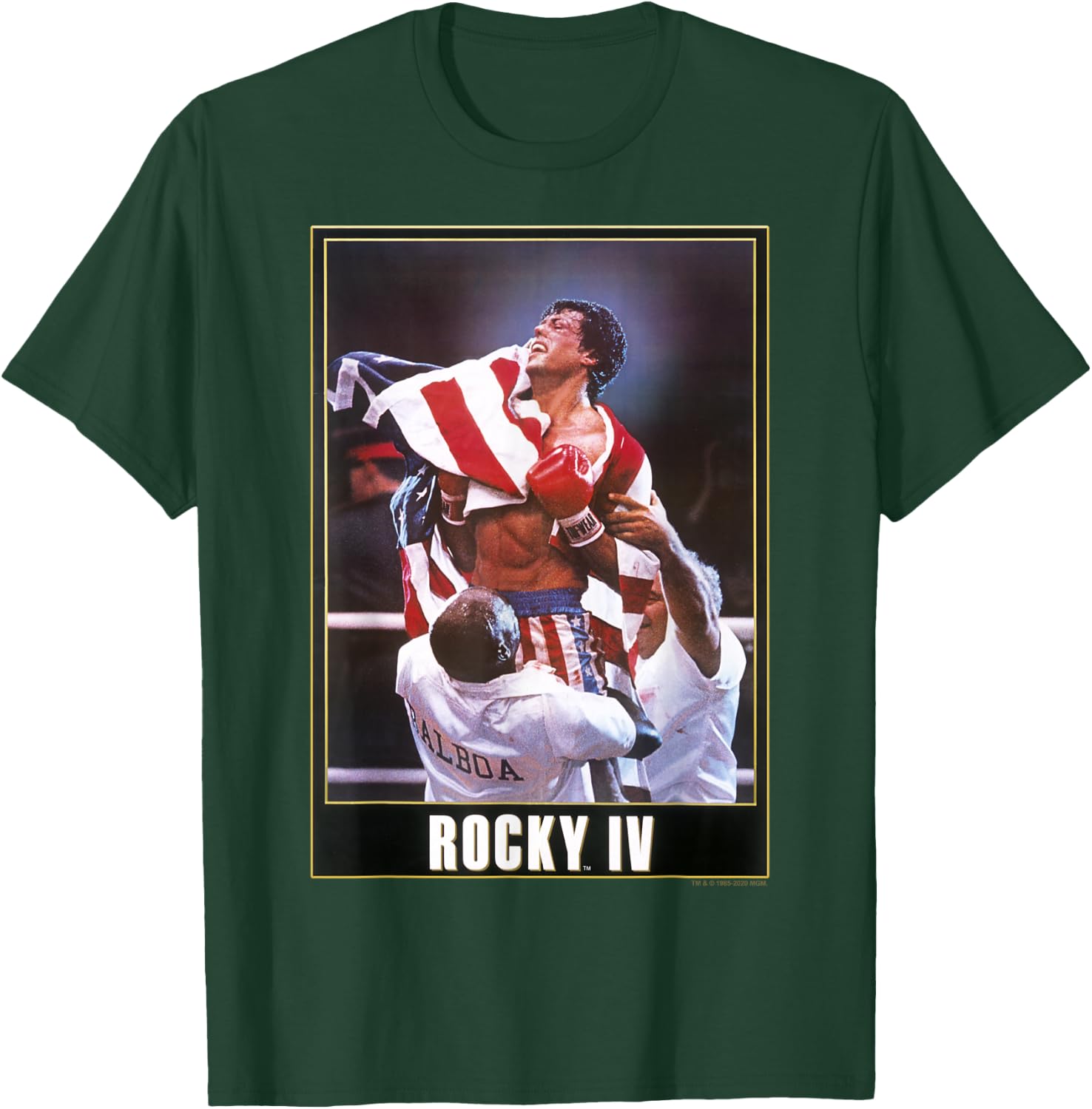 Rocky IV American Flag Poster Small T-Shirt - T-Shirt | Forest