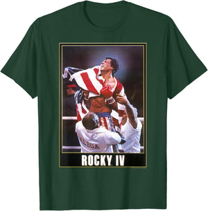 Rocky IV American Flag Poster Small T-Shirt - T-Shirt | Forest