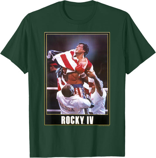 Rocky IV American Flag Poster Small T-Shirt - T-Shirt | Forest