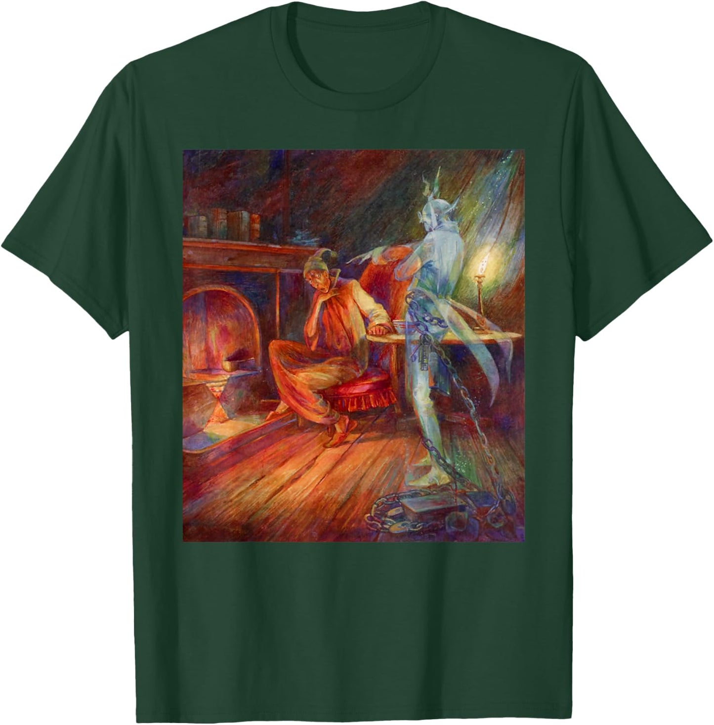 Scrooge Dickens A Christmas Carol Jacob Marley Ghost T-Shirt - T-Shirt | Forest