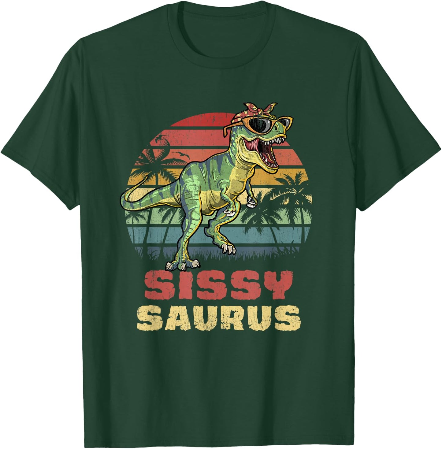 Sissysaurus T Rex Dinosaur Sissy Saurus Family Matching T-Shirt - T-Shirt | Forest