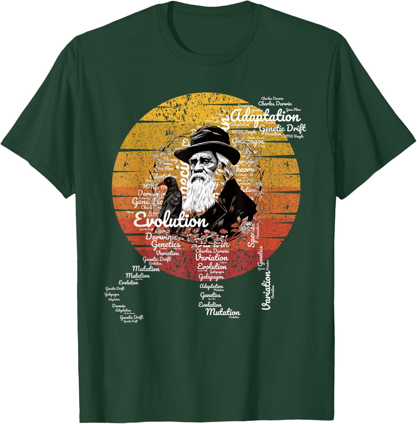 Charles Darwin Theory of Evolution funny T-Shirt - T-Shirt | Forest