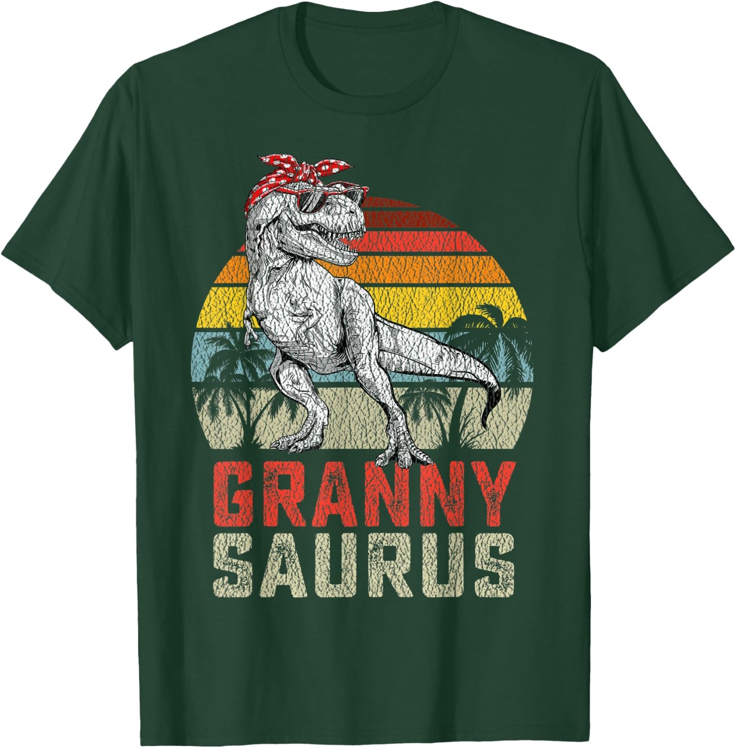 Grannysaurus T Rex Dinosaur Granny Saurus Family Matching T-Shirt - T-Shirt | Forest