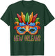 New Orleans Mardi Gras Souvenir Mask 2022 Men Women T-Shirt - T-Shirt | Forest