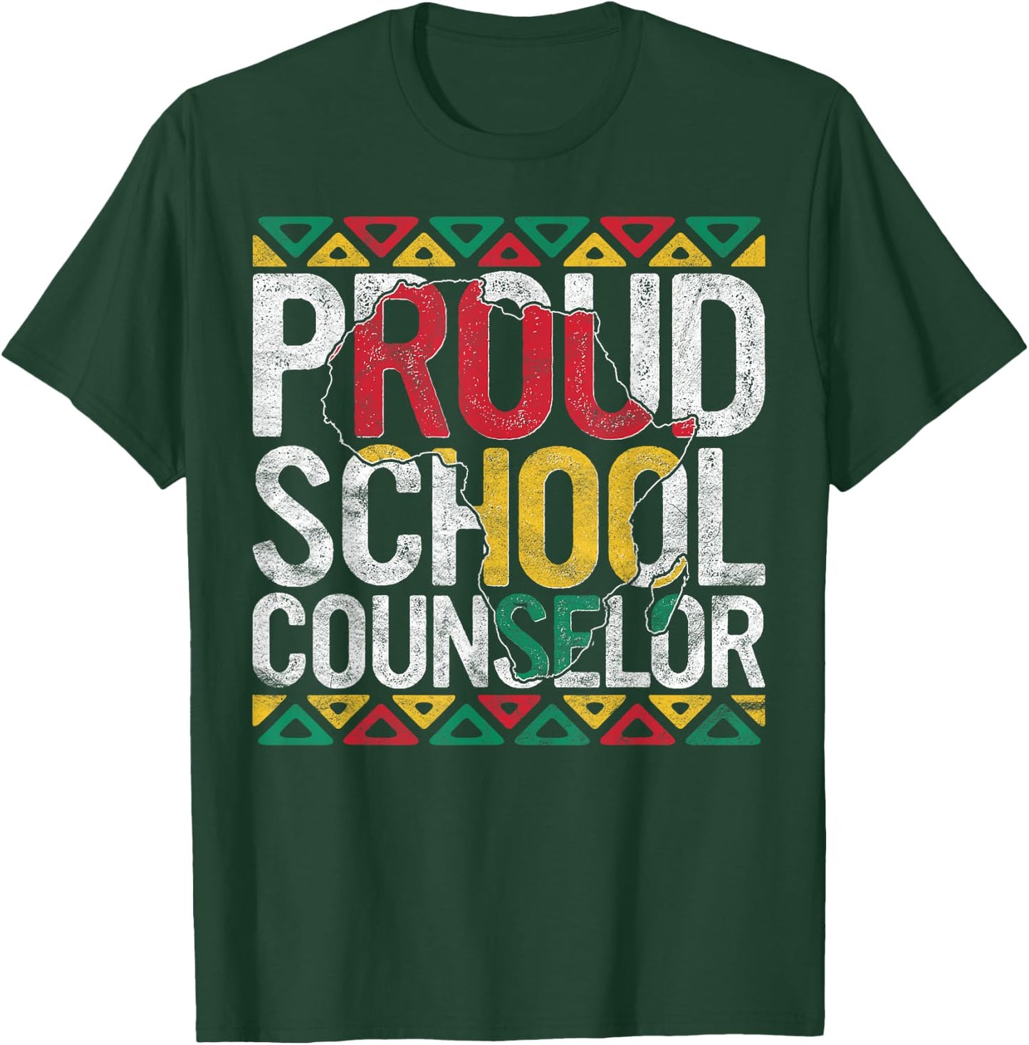 Proud School Counselor Gift Pride Black History Month Pupil T-Shirt - T-Shirt | Forest