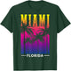 Miami Florida Retro Vintage Sunset Palm Trees Surfer Gift T-Shirt - T-Shirt | Forest