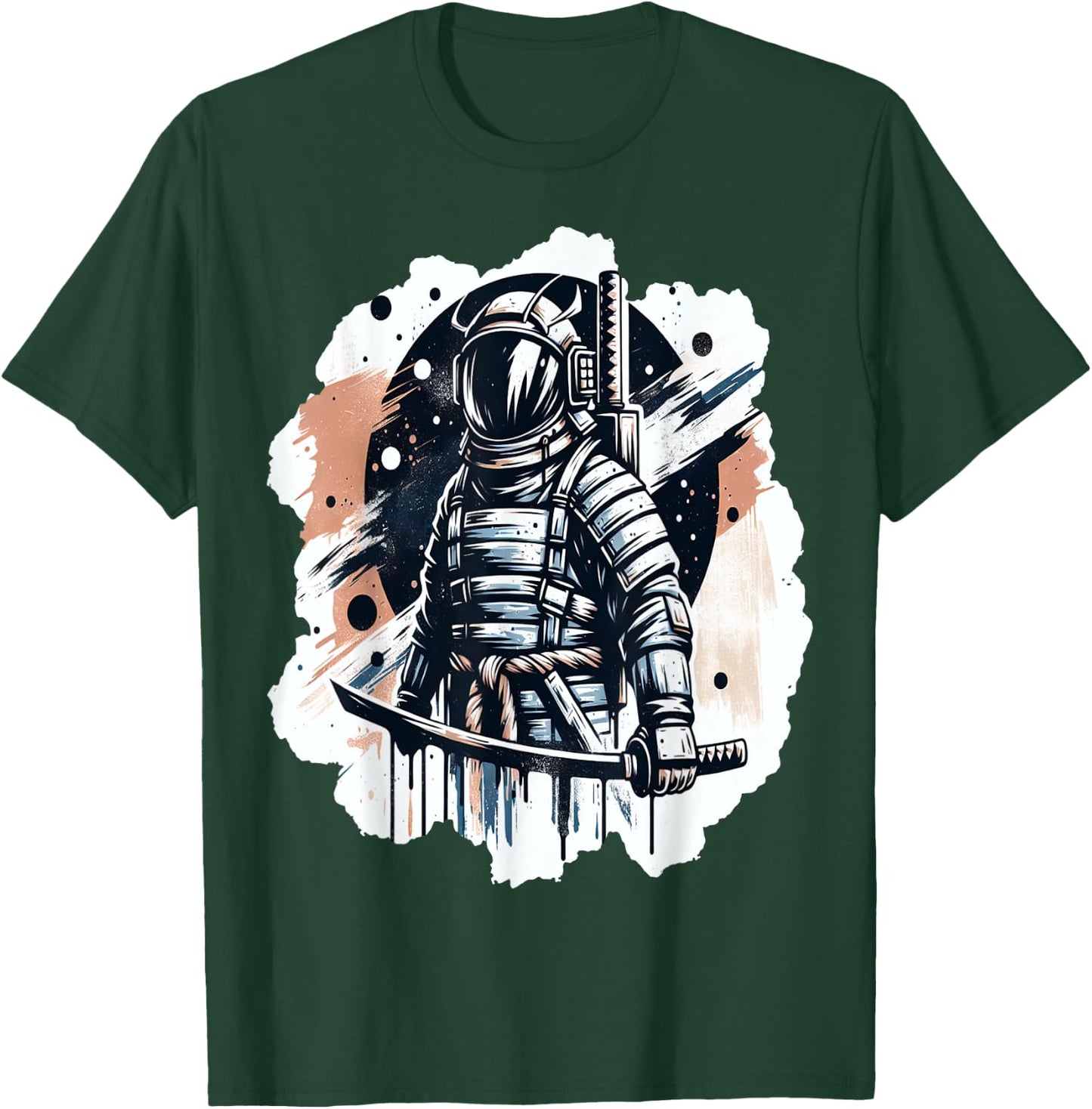 Samurai Astronaut Galaxy Warrior Costume T-Shirt - T-Shirt | Forest