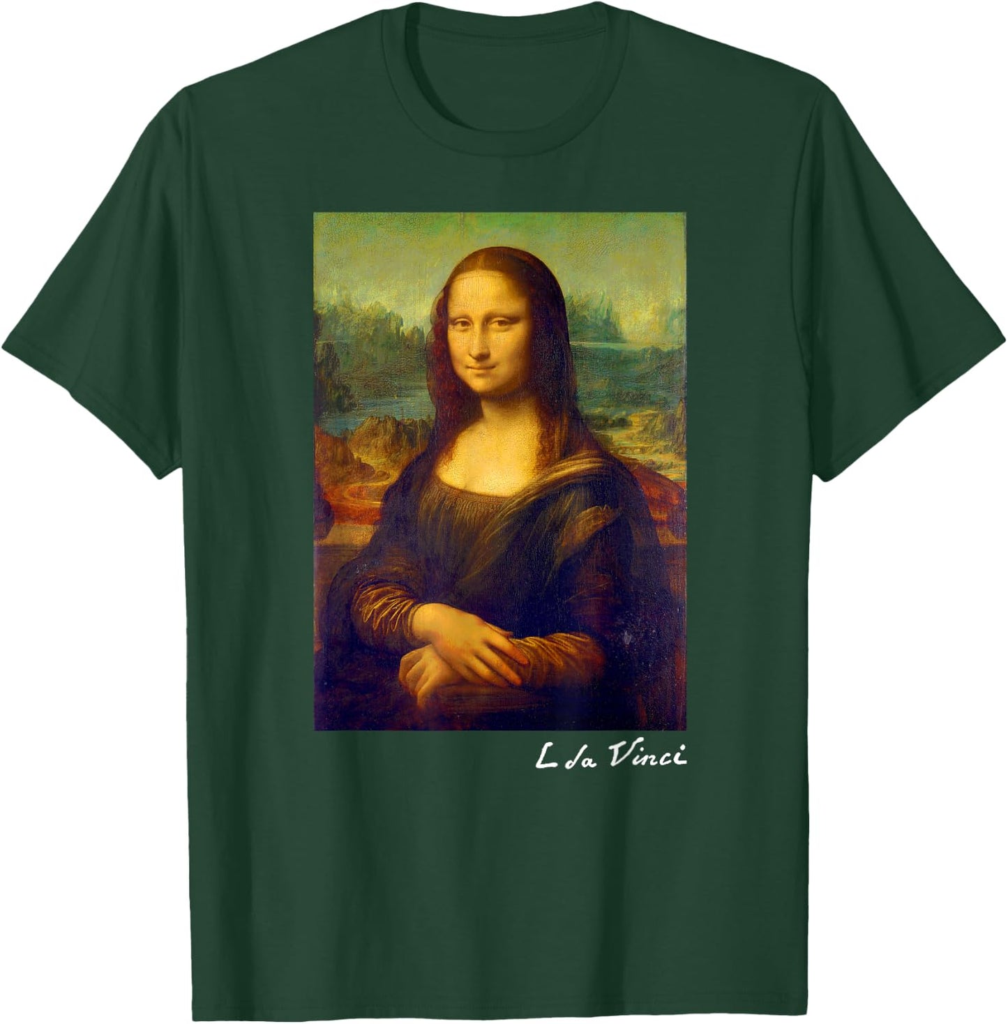 Famous Painting Mona Lisa Art of Leonardo da Vinci Artist T-Shirt - T-Shirt | Forest
