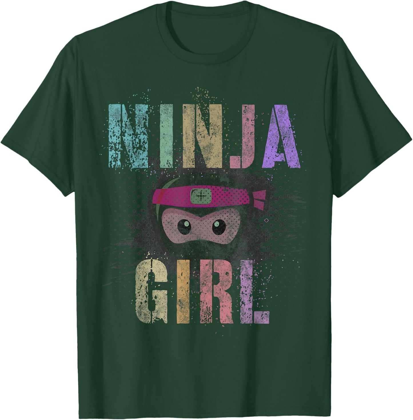I'm NINJA GIRL I Want To Be Spy Wear A Mask Forget Princess T-Shirt - T-Shirt | Forest