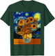 Vincent van Gogh Starry Night Sunflower Art Famous Painting T-Shirt - T-Shirt | Forest