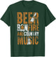 Cowboy Gift Beer Bonfire And Country Music Line Dance T-Shirt - T-Shirt | Forest