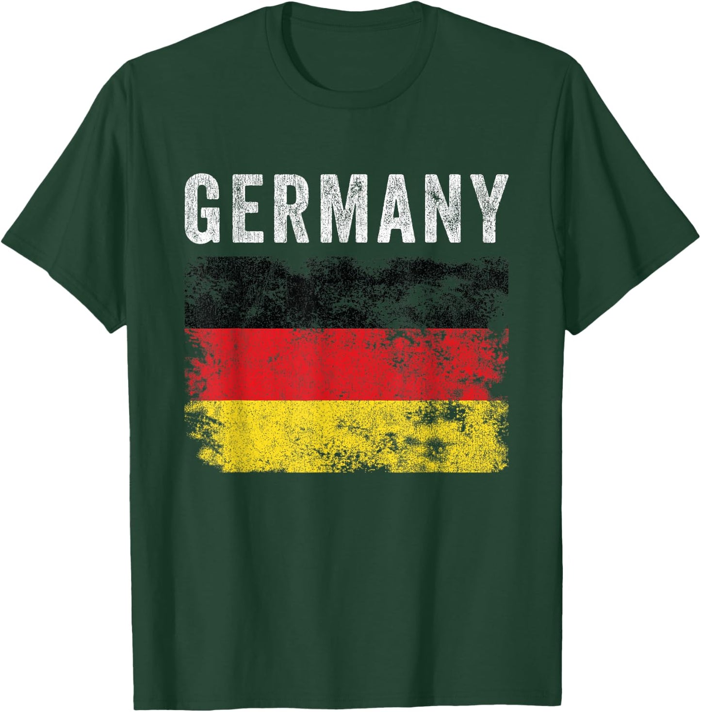 Germany Flag Distressed - Men Women Kids - German Flag T-Shirt - T-Shirt | Forest