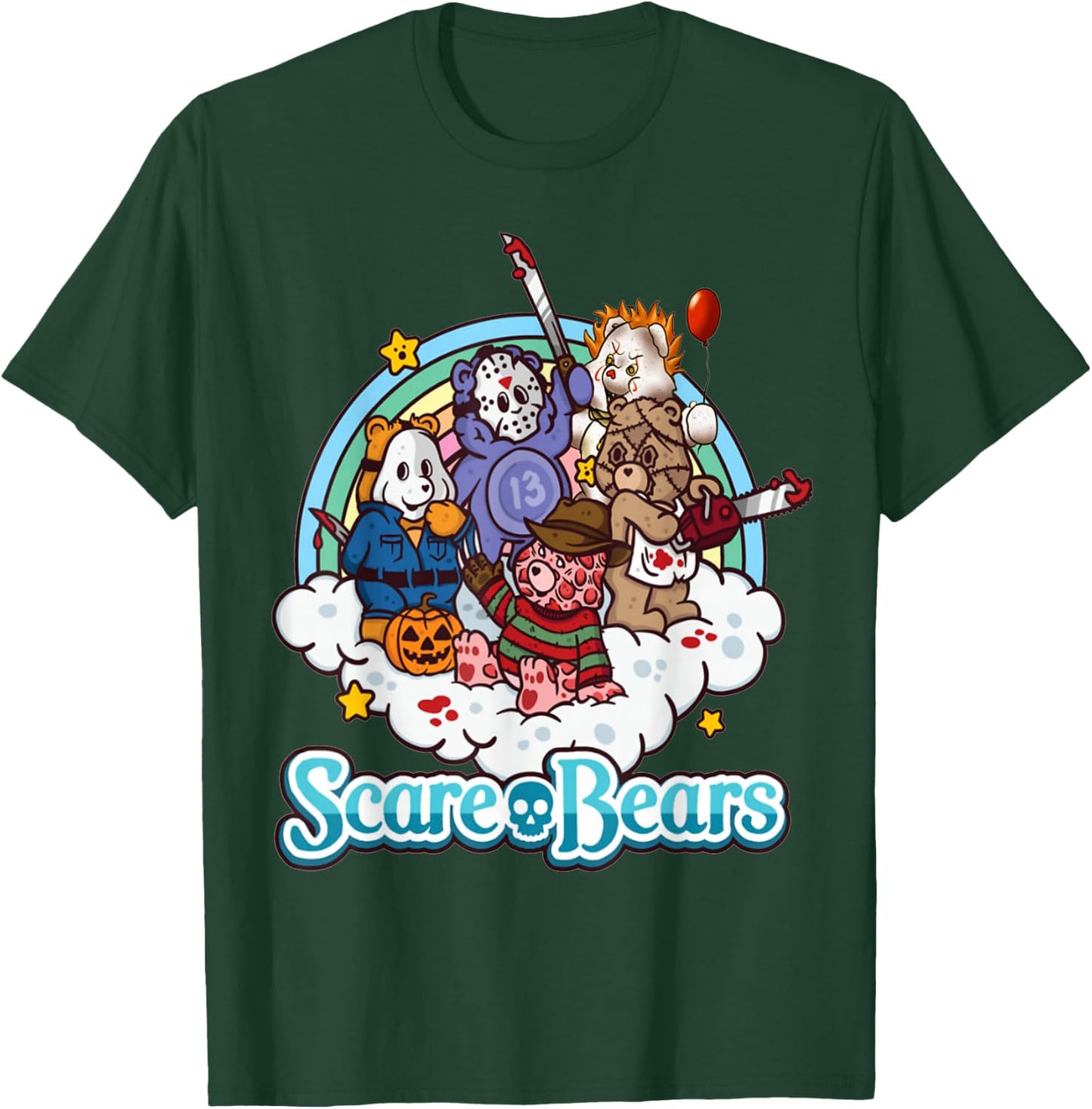 Scare Bears Halloween Party Scary T-Shirt - T-Shirt | Forest