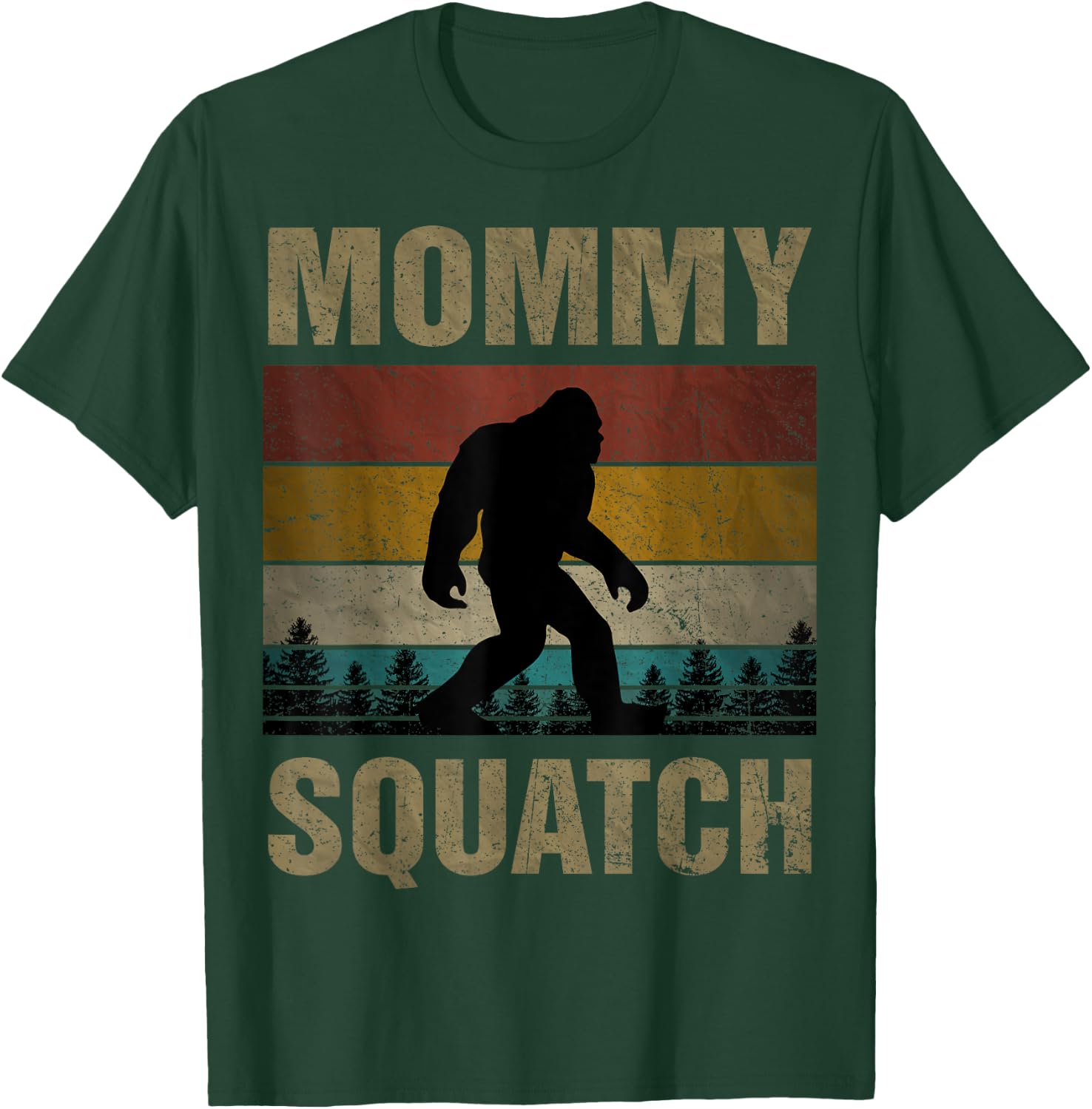Mommy Squatch Bigfoot Mommy Sasquatch Yeti Family Matching T-Shirt - T-Shirt | Forest