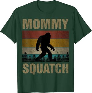 Mommy Squatch Bigfoot Mommy Sasquatch Yeti Family Matching T-Shirt - T-Shirt | Forest