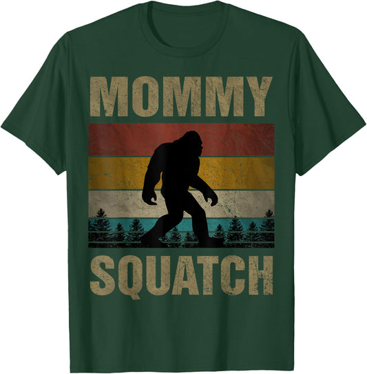 Mommy Squatch Bigfoot Mommy Sasquatch Yeti Family Matching T-Shirt - T-Shirt | Forest