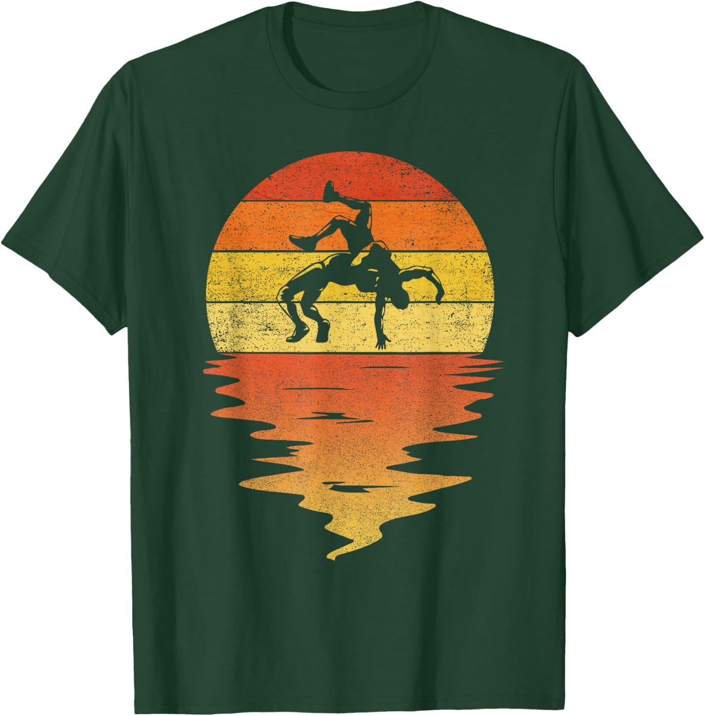 Wrestling Shirt Retro Sunset 70s Vintage Wrestling T-Shirt - T-Shirt | Forest