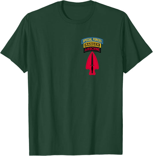 USASOC Shirt - Delta Force Shirt - Ranger SF Tab SFOD-D LS T-Shirt - T-Shirt | Forest