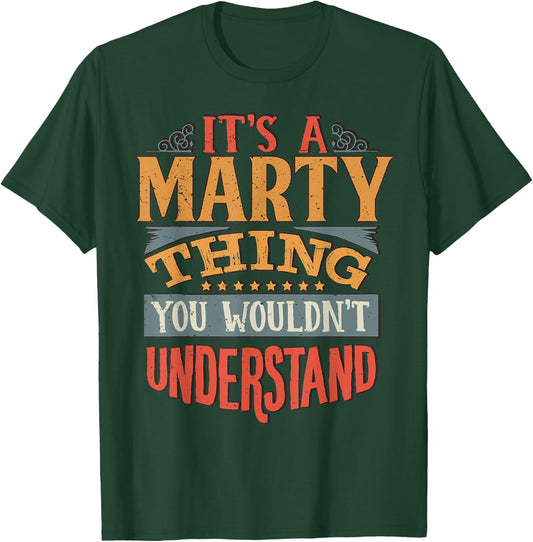 Marty Name T-Shirt - T-Shirt | Forest