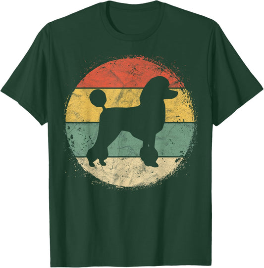Circular Retro Poodle Owner Gift Poodle Dad Mom T-Shirt - T-Shirt | Forest