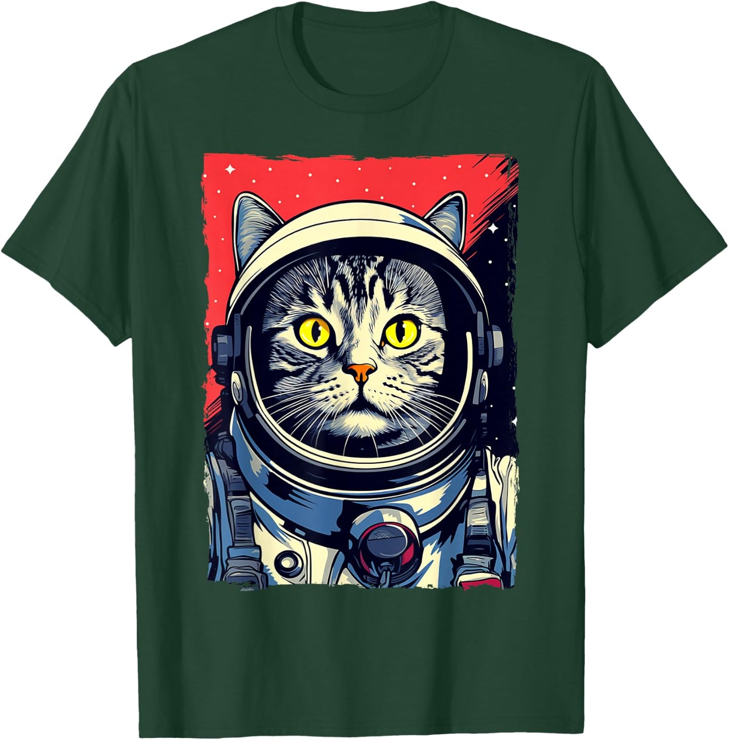 Astronaut Cat Shirt Kids Space Cat Astronaut Cat Mom Cat Dad T-Shirt - T-Shirt | Forest
