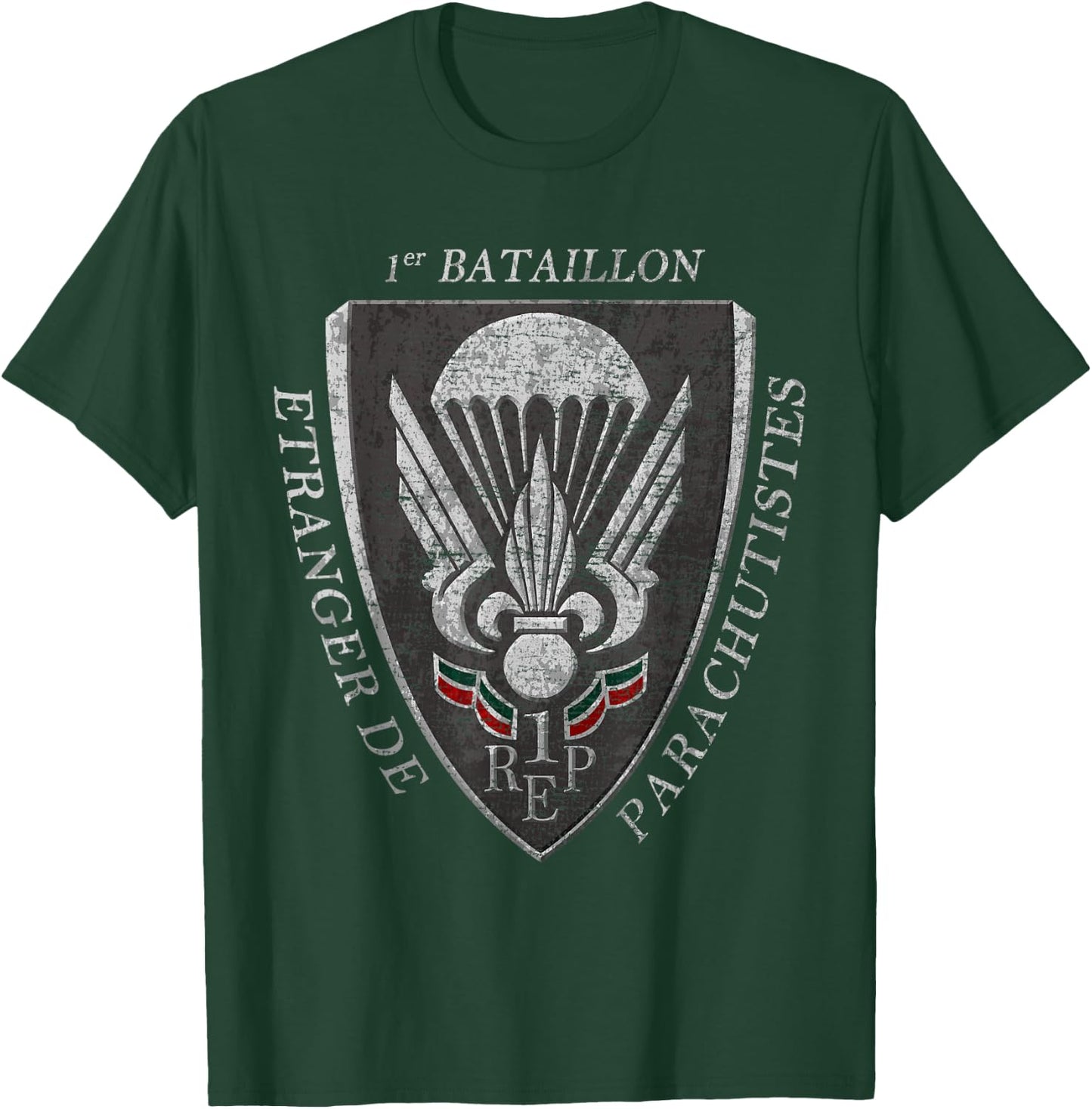 French Paratrooper Legion Etrangere Foreign Parachute Army T-Shirt - T-Shirt | Forest