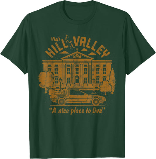 Back to The Future Visit Hill Valley A Nice Place to Live Small T-Shirt - T-Shirt | Forest