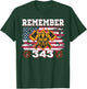 Remember Vintage Distressed Firefighter American Flag 343 T-Shirt - T-Shirt | Forest