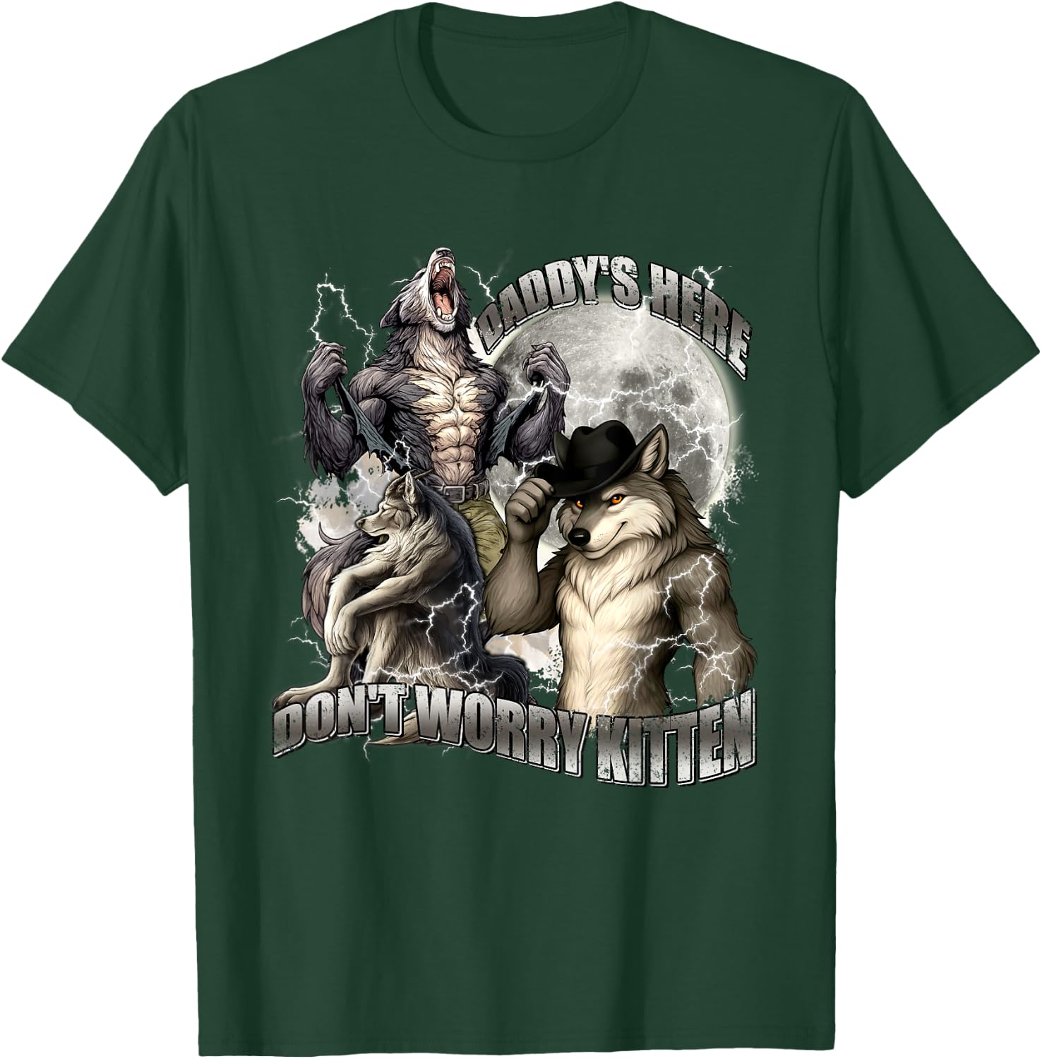 Don't Worry Kitten Daddy's Here T-Shirt - T-Shirt | Forest