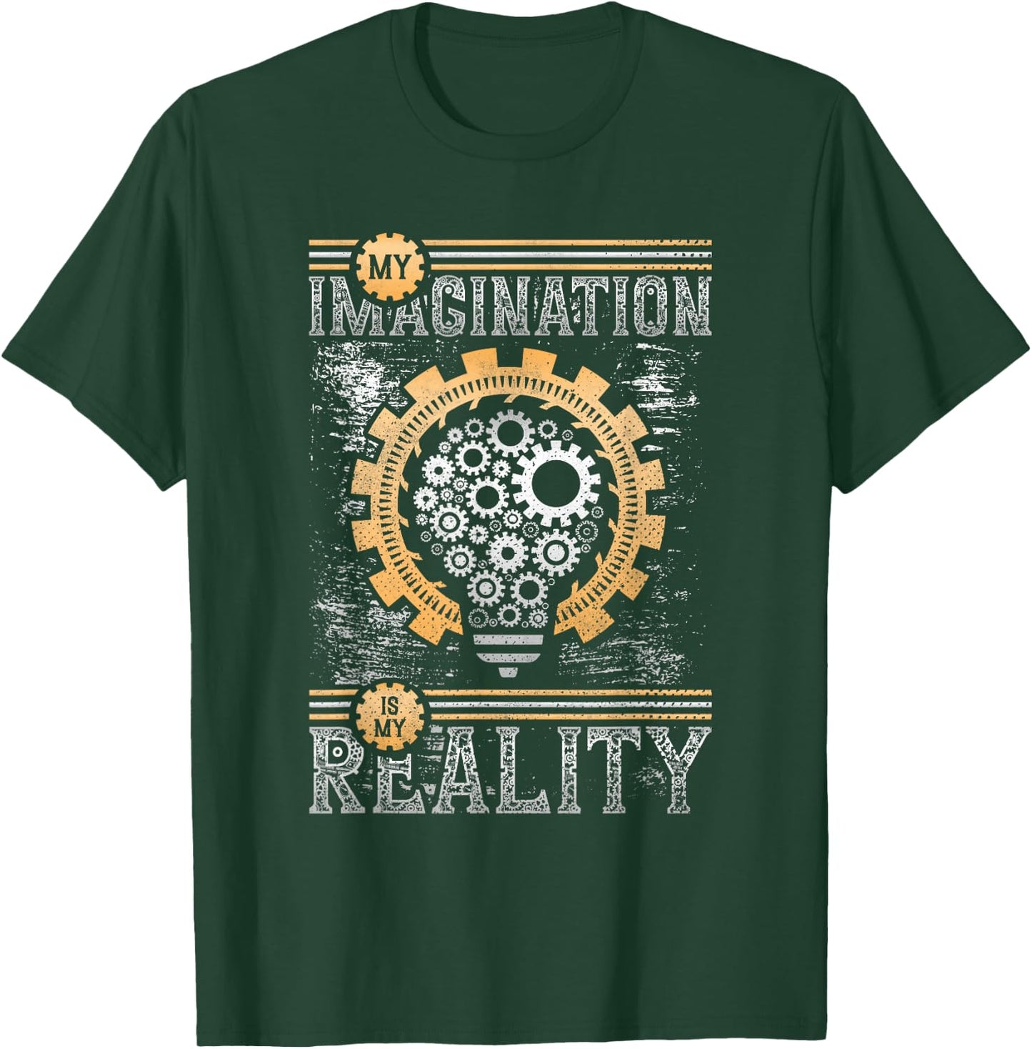 My Imagination Is My Reality, Steampunk T-Shirt - T-Shirt | Forest