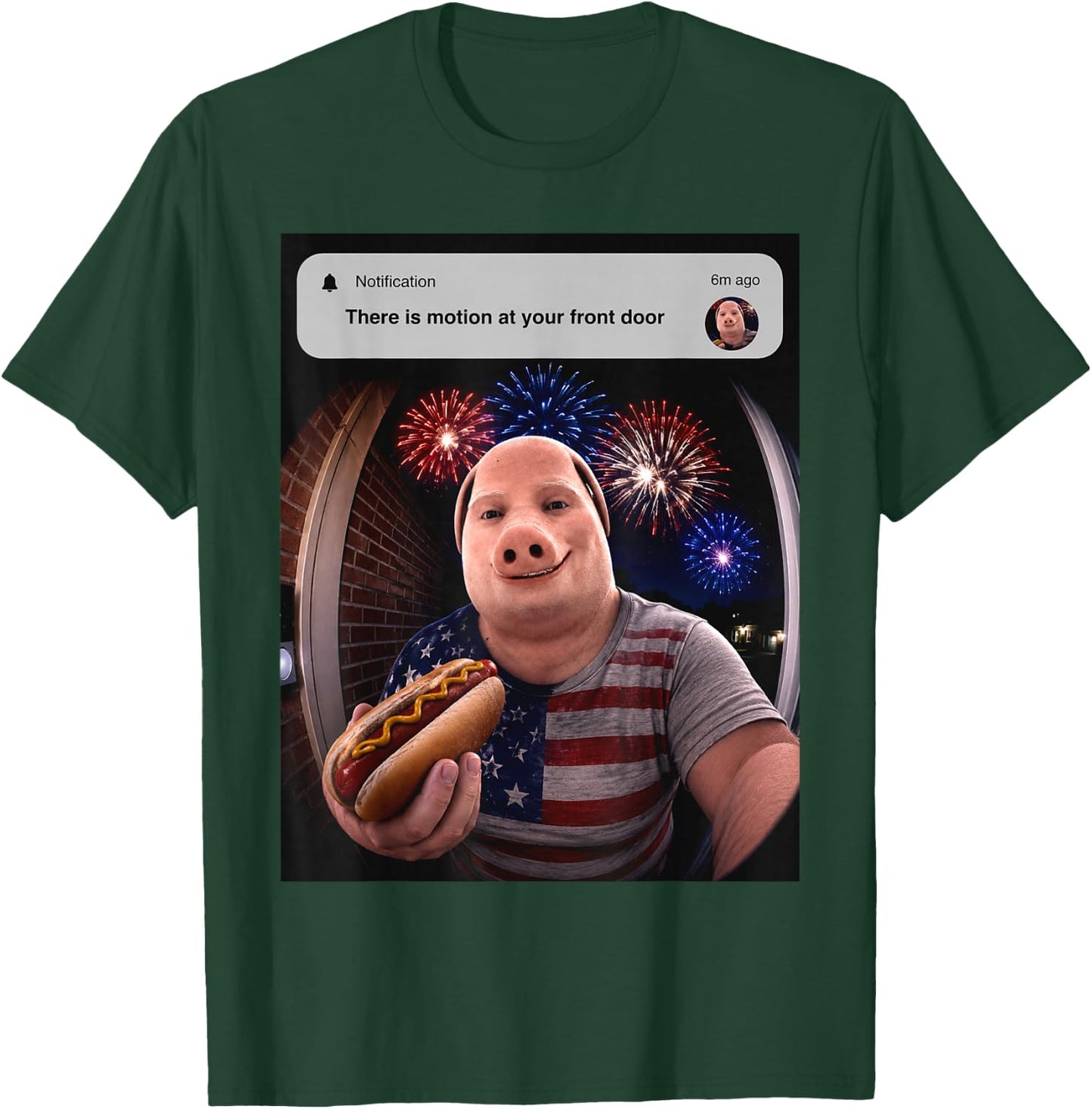 John Pork Fourth of July T-Shirt - T-Shirt | Forest
