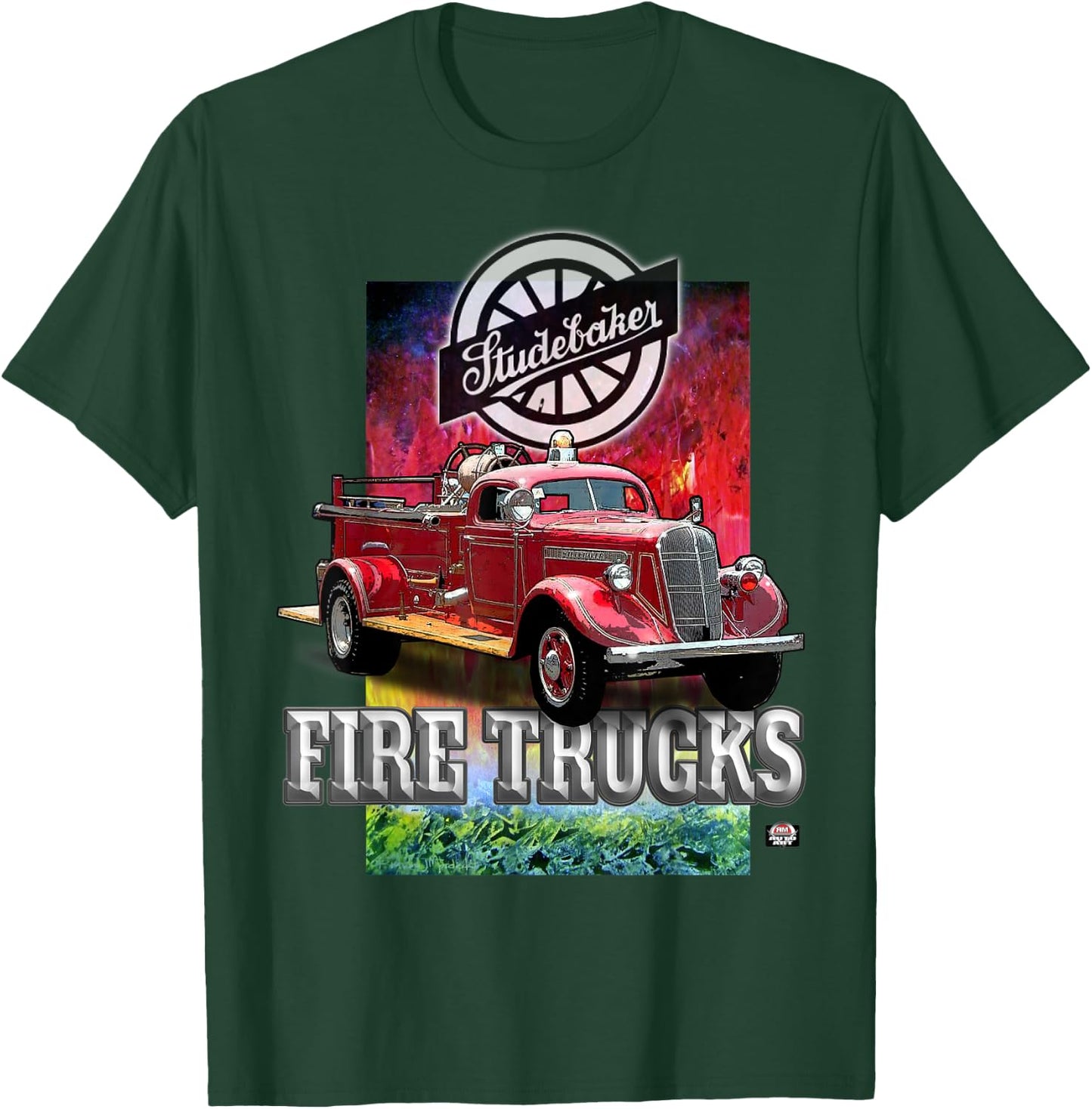 Classic restored Studebaker fire truck T-Shirt - T-Shirt | Forest