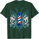 Funny Barber Design Men Dad Barbershop Hairdresser Stylist T-Shirt - T-Shirt | Forest