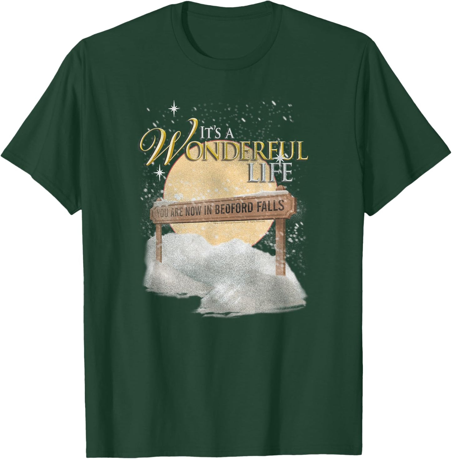 It's a Wonderful Life Wintery Sign T-Shirt - T-Shirt | Forest