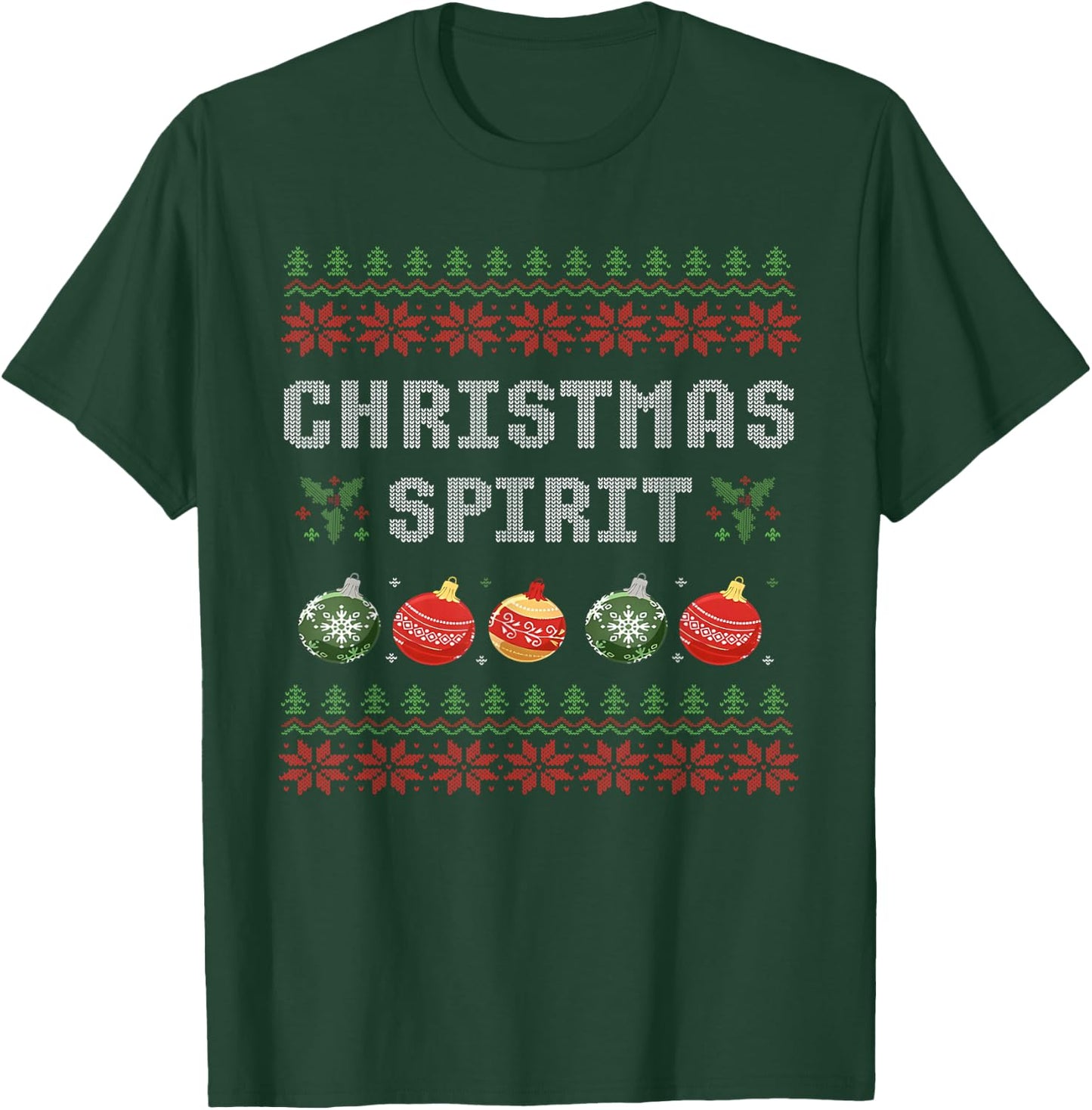 Balls Deep in The Christmas Spirit Couples Matching Ugly T-Shirt - T-Shirt | Forest