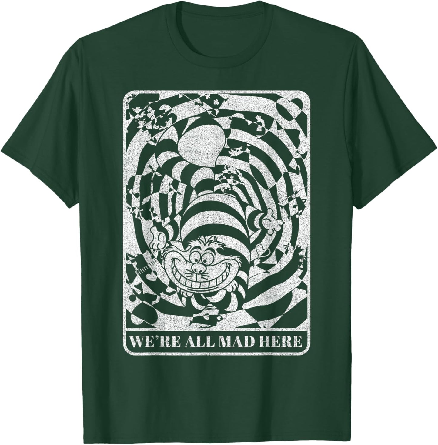 Disney Alice in Wonderland Cheshire Cat We're All Mad Here Small T-Shirt - T-Shirt | Forest