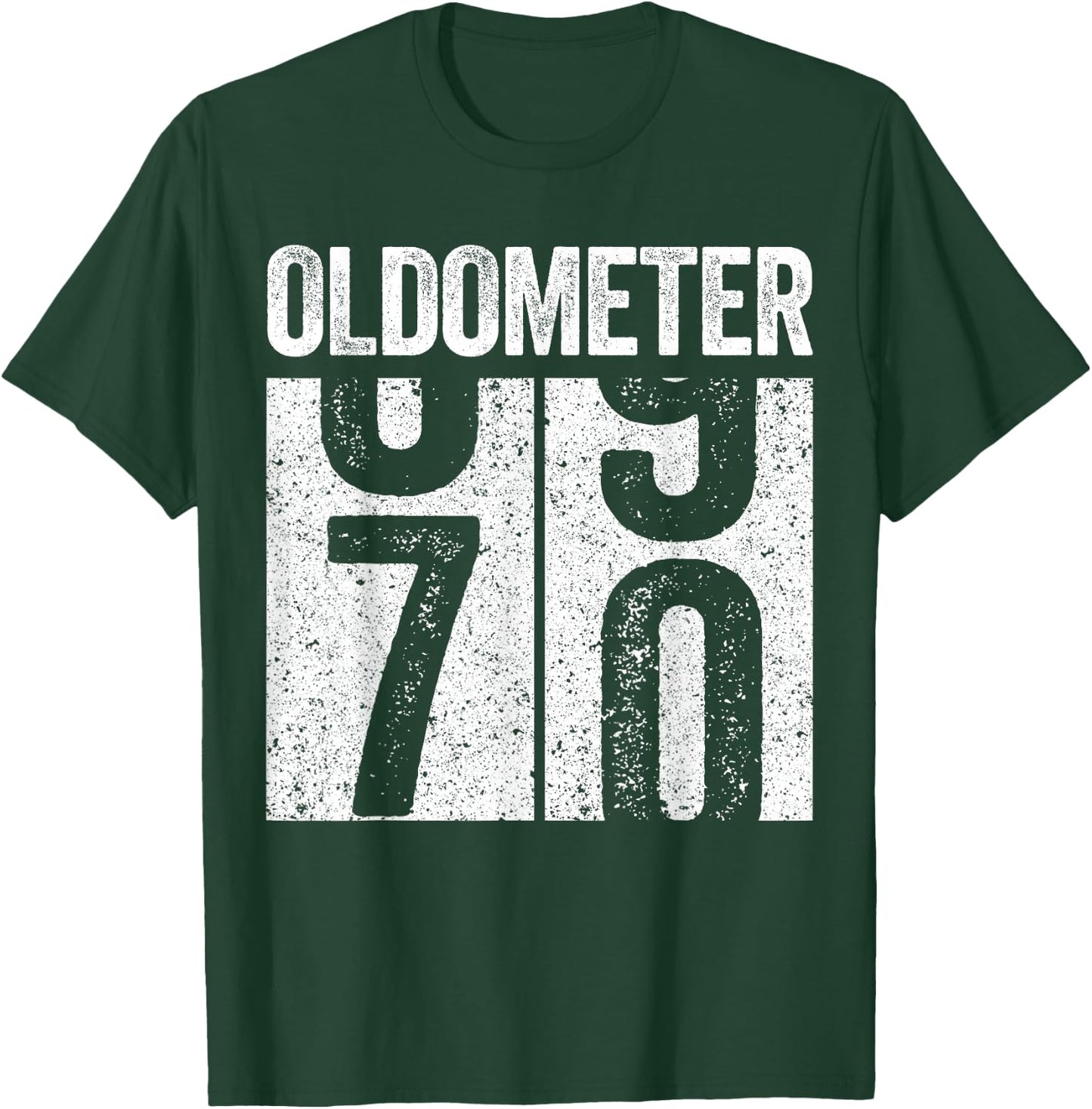 Oldometer 70 Shirt Men Women 70th Birthday T-Shirt - T-Shirt | Forest