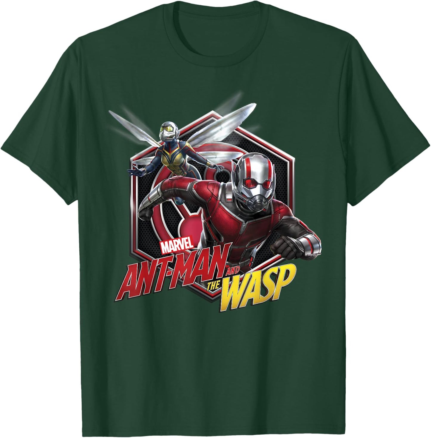 Marvel Ant-Man & The Wasp Hexagon Badge Graphic T-Shirt - T-Shirt | Forest